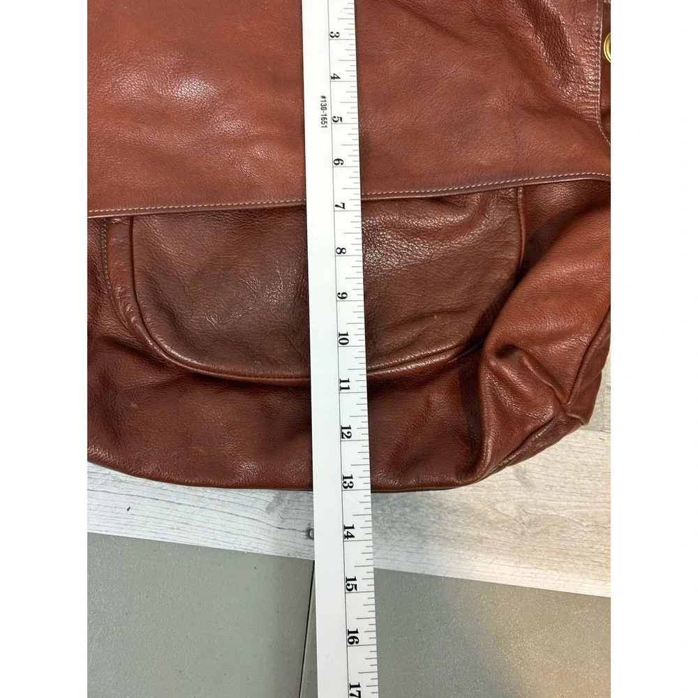 Fred Eisen VTG Hand Crafted Brown Leather Crossbody Satchel